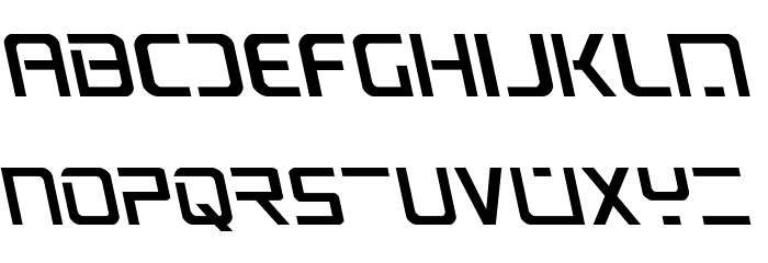 PsYonic VII Leftalic Font LOWERCASE