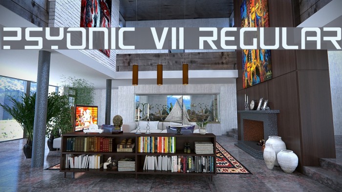 PsYonic VII Regular Font examples