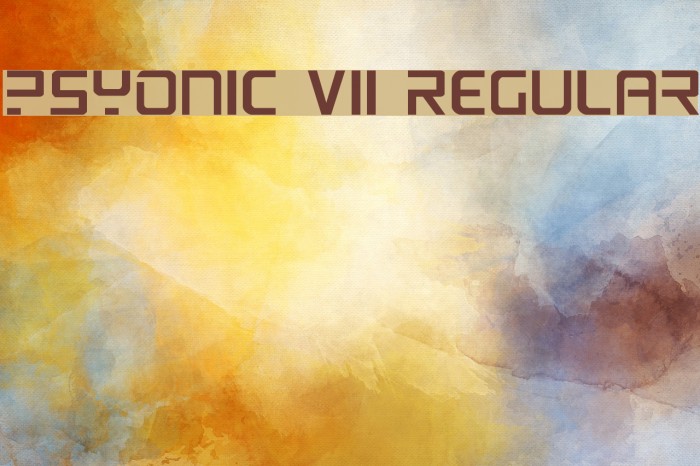 PsYonic VII Regular Font examples