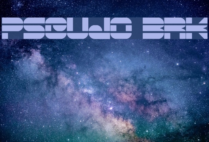 Pseudo BRK Font examples