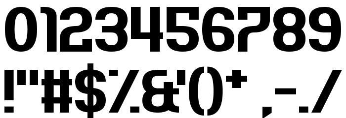 Pseudonumb Font OTHER CHARS