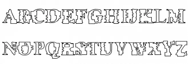 Psi Borgz Hollow フォント 大文字