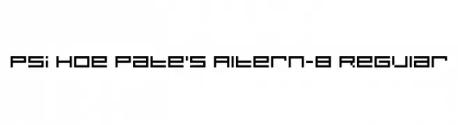 Psi Hoe Pate's Altern-8 Regular  नि: शुल्क फ़ॉन्ट्स डाउनलोड