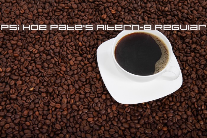 Psi Hoe Pate's Altern-8 Regular Font examples