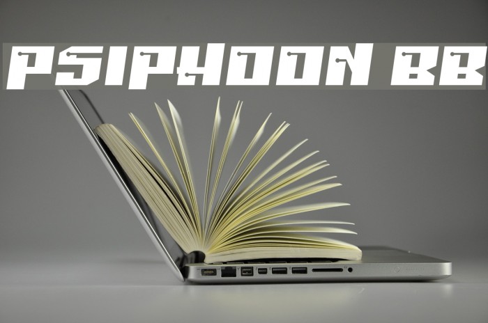 Psiphoon BB Font examples