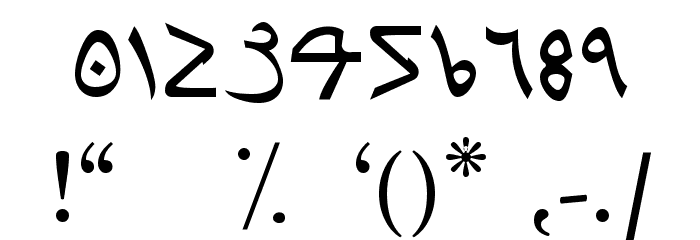 Psuedo Saudi Font OTHER CHARS