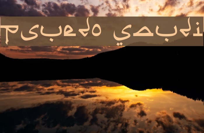 Psuedo Saudi Font examples