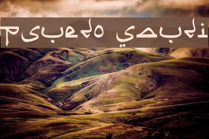 Psuedo Saudi Font examples