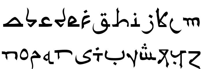Psuedo Saudi Font LOWERCASE