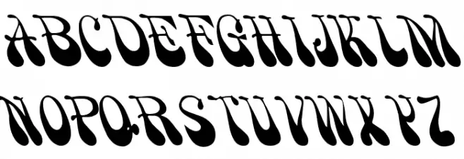 Psychadelic Regular Шрифта ВЕРХНИЙ