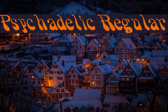 Psychadelic Regular Font examples