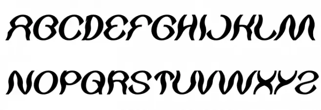 Psychedelic Bold Italic خط أحرف كبيرة