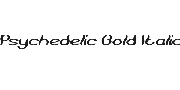 Psychedelic Bold Italic Logo