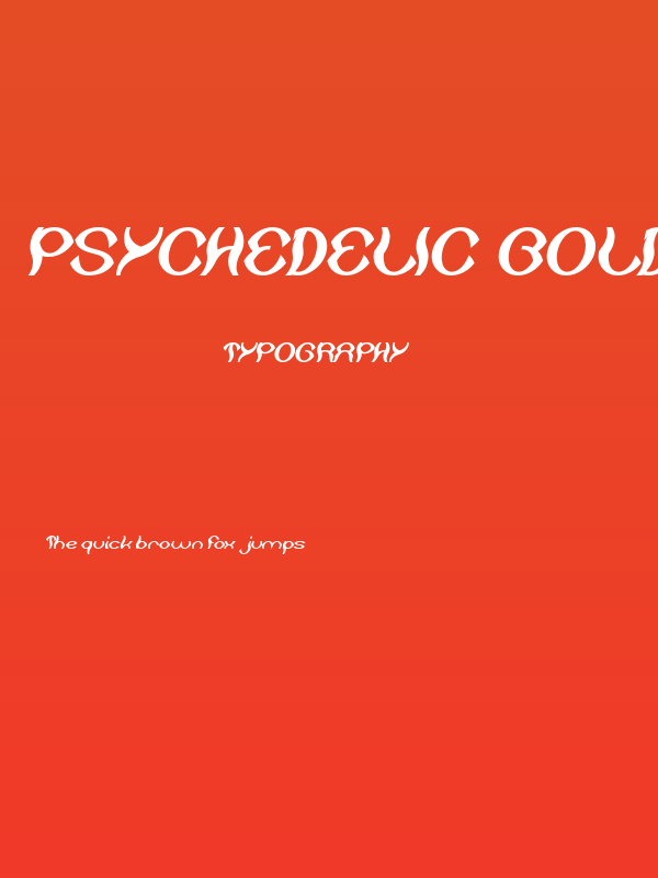 Psychedelic Bold Italic Poster