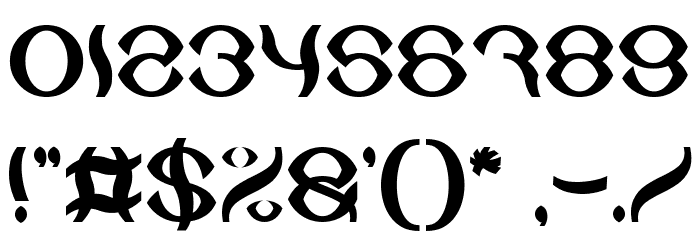 Psychedelic Bold Font OTHER CHARS