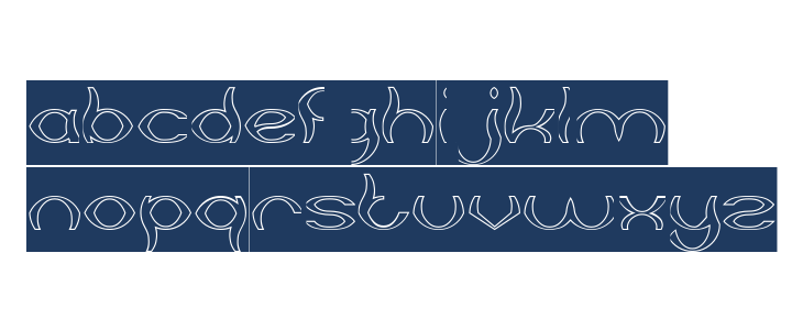 Psychedelic-Hollow-Inverse Lowercase