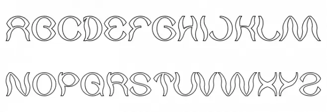 Psychedelic-Hollow 字体 大写