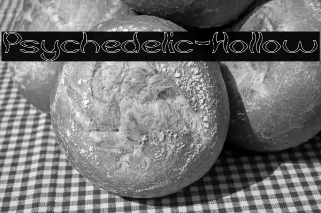 Psychedelic-Hollow Font examples