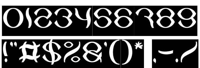 Psychedelic-Inverse Font OTHER CHARS
