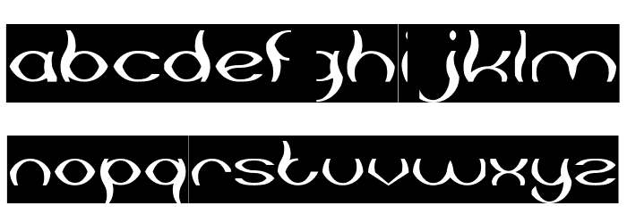 Psychedelic-Inverse Font LOWERCASE