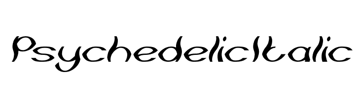Psychedelic Italic  Frei Schriftart Herunterladen
