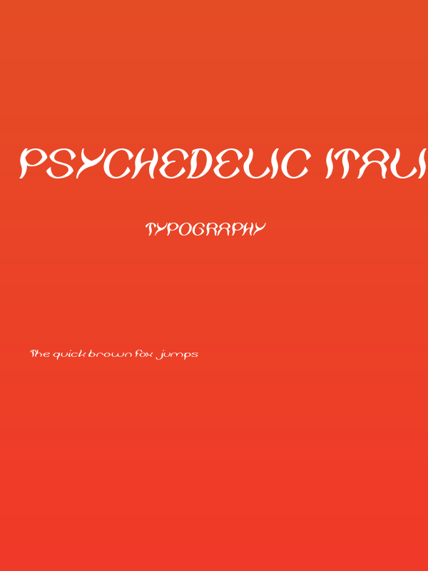Psychedelic Italic Poster