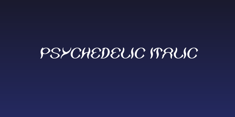 Psychedelic Italic Social Header