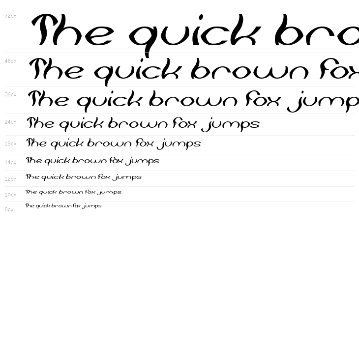 Psychedelic Italic Waterfall