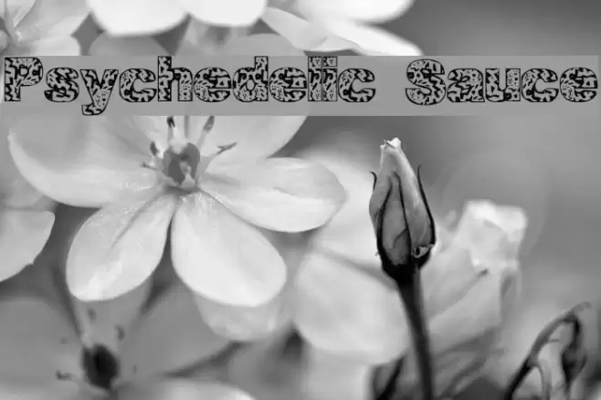 Psychedelic Sauce Schriftart examples