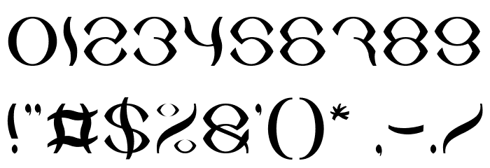 Psychedelic-light Font OTHER CHARS