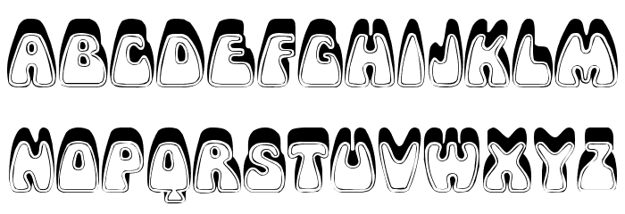 Psychedelic Font LOWERCASE