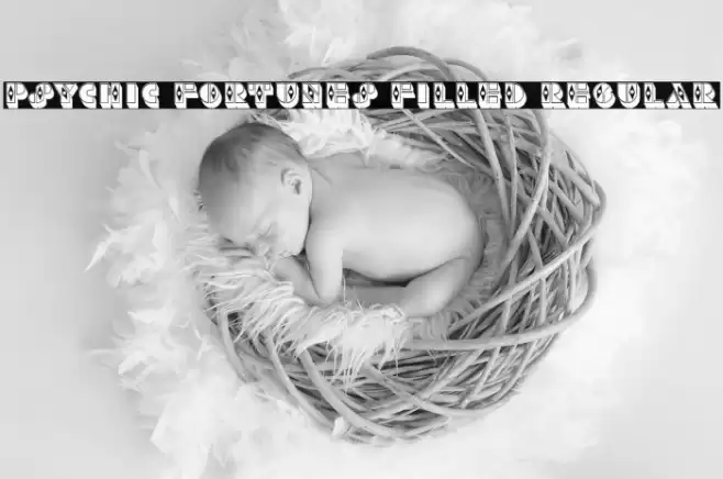 Psychic Fortunes Filled Regular Font examples