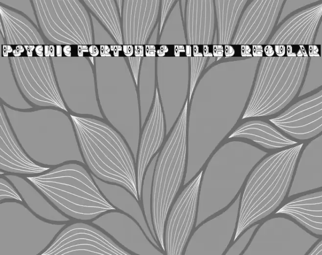 Psychic Fortunes Filled Regular Font examples