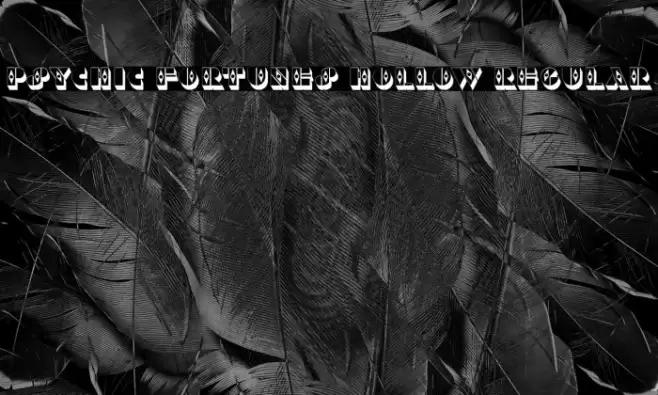 Psychic Fortunes Hollow Regular Font examples