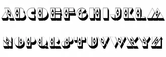 Psychic Fortunes Hollow Regular Caratteri MINUSCOLO