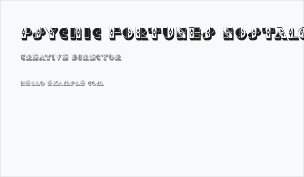 Psychic Fortunes Nostalgia Regular Business Card