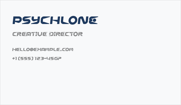 Psychlone Business Card