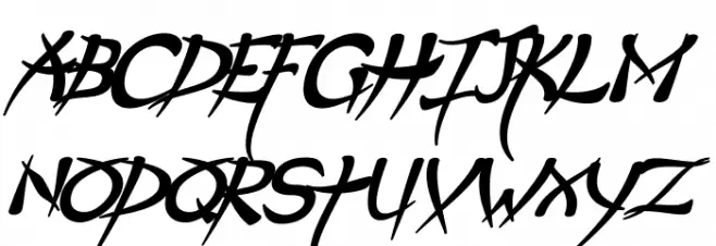 Psycho Bold Italic Schriftart Groß