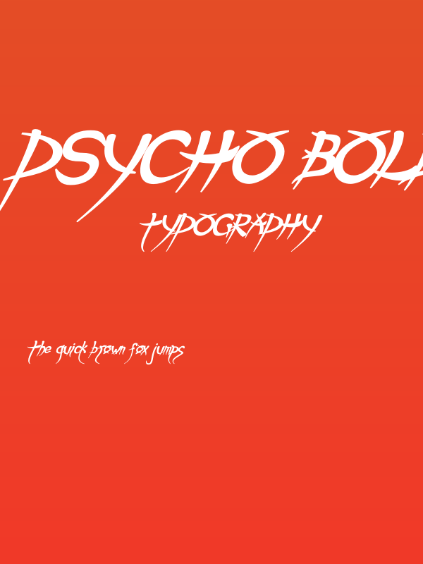 Psycho Bold Italic Poster