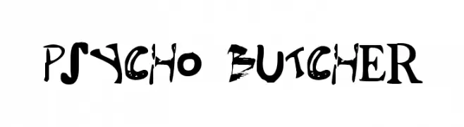 Psycho Butcher  Fuentes Gratis Descargar