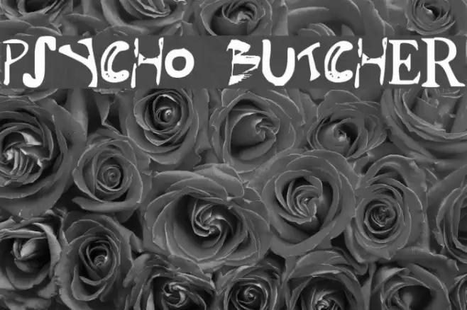 Psycho Butcher Font examples