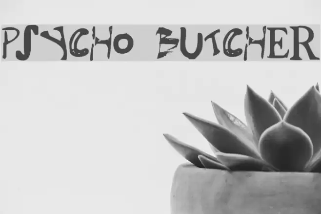 Psycho Butcher Font examples