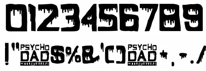 Psycho Dad Font OTHER CHARS