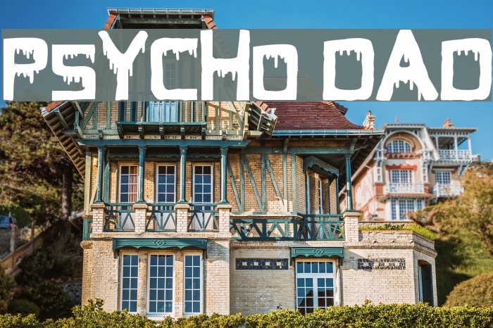 Psycho Dad Font examples
