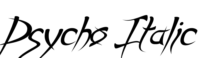 Psycho Italic  Frei Schriftart Herunterladen