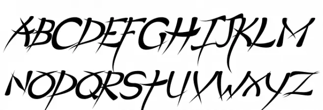 Psycho Italic Caratteri MAIUSCOLE