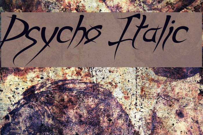 Psycho Italic Font examples