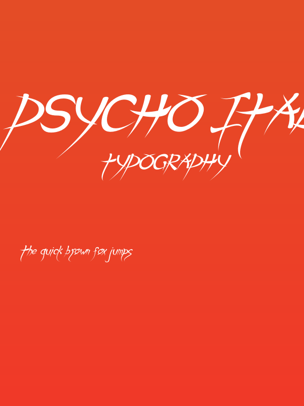 Psycho Italic Poster