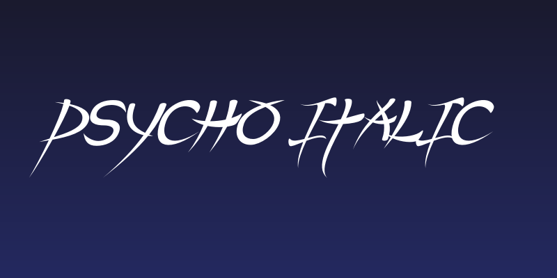 Psycho Italic Social Header