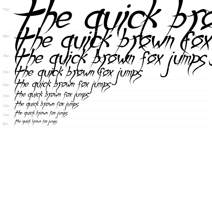 Psycho Italic Waterfall